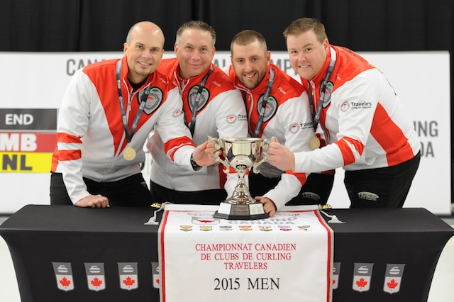 Team Newfoundland and Labrador: skip Andrew Symonds, third Mark Healy, second Cory Ewart, lead Keith Jewer (Curling Canada/Claudette Bockstael Photo)